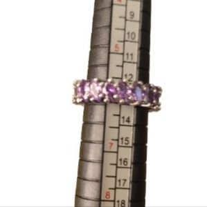 Gold plated Ring w/ Amethyst Sz6